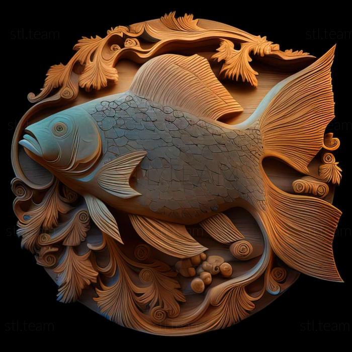 3D model Common scalar fish (STL)